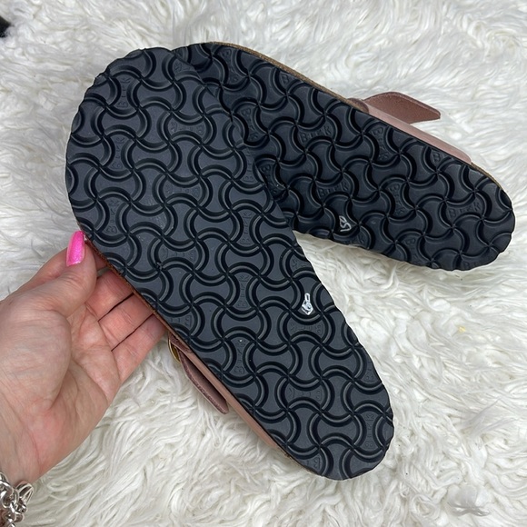 Birkenstock Gizeh big buckle sandals in pink nubuck leather - Picture 11 of 13